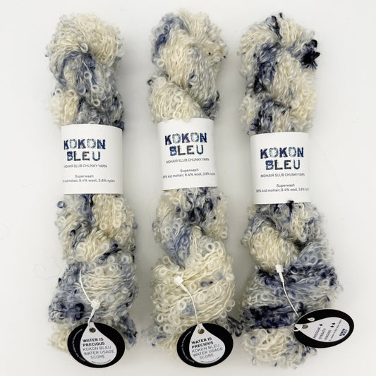 KOKON BLEU Slubby Mohair Yarn