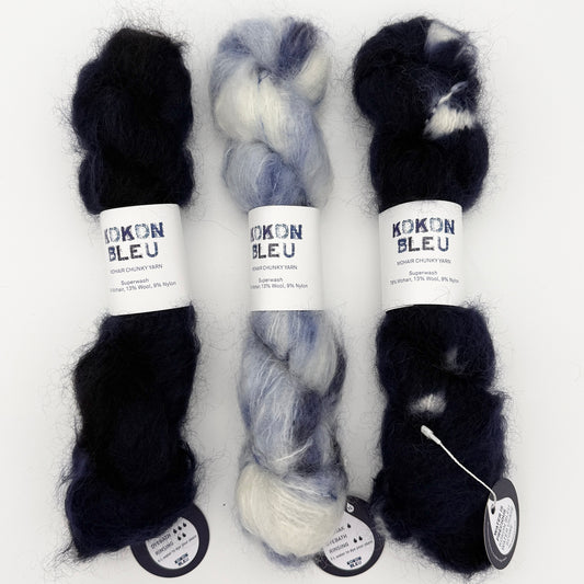 KOKON BLEU Chunky Mohair Yarn
