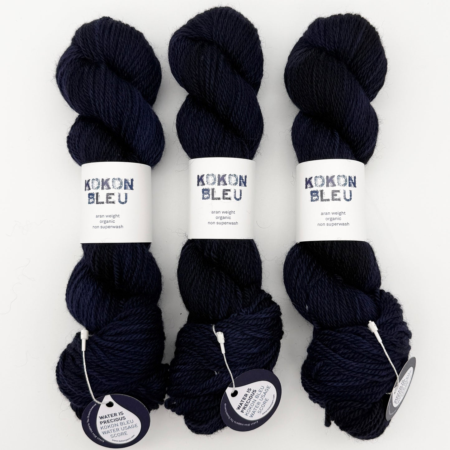 KOKON BLEU Organic Merino Aran Yarn