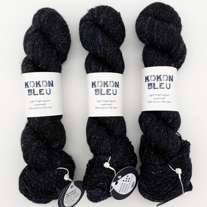KOKON BLEU Merino Linen Fingering Yarn