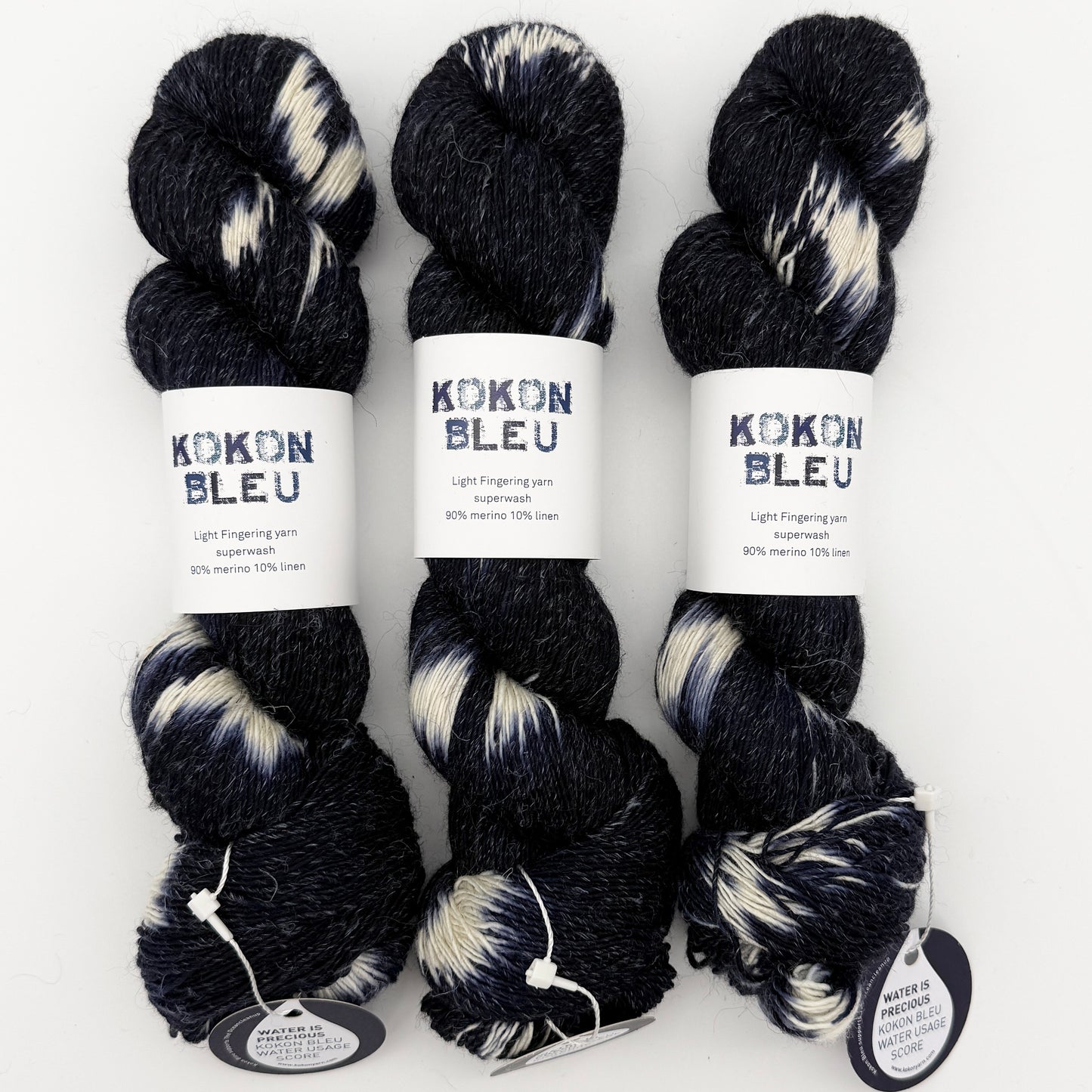 KOKON BLEU Merino Linen Fingering Yarn