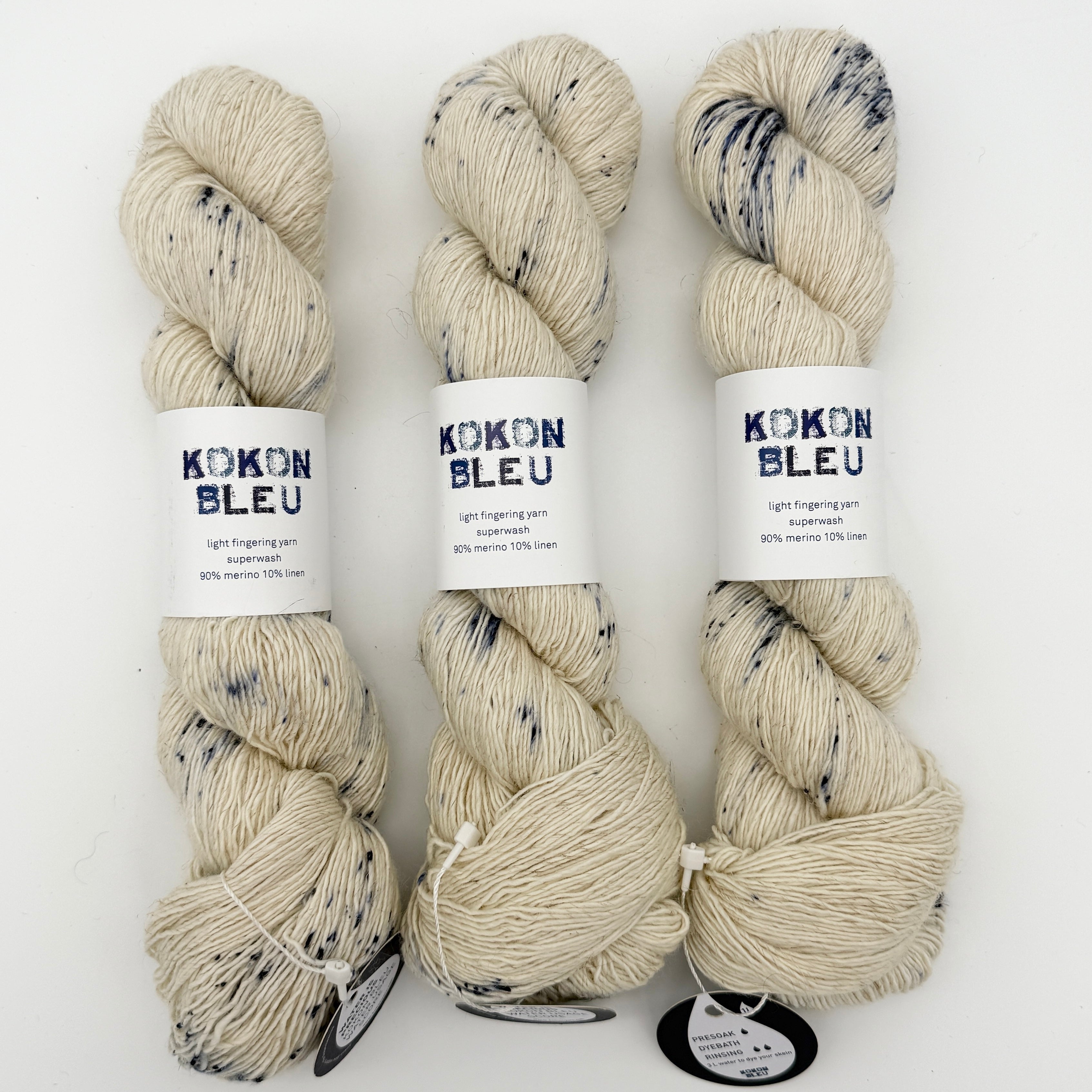 KOKON BLEU Merino Linen Fingering Yarn