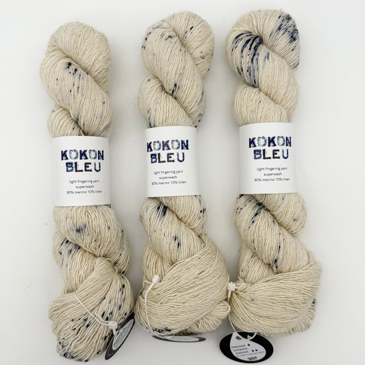 KOKON BLEU Merino Linen Fingering Yarn