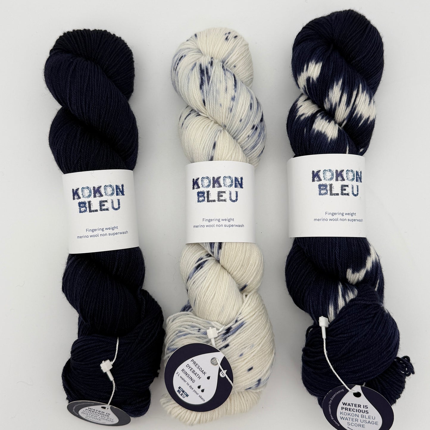 KOKON BLEU Organic Merino Non-Superwash Fingering Yarn