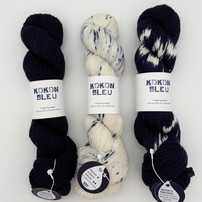 KOKON BLEU Organic Merino Non-Superwash Fingering Yarn
