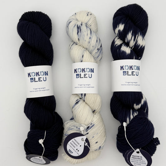 KOKON BLEU Organic Merino Non-Superwash Fingering Yarn
