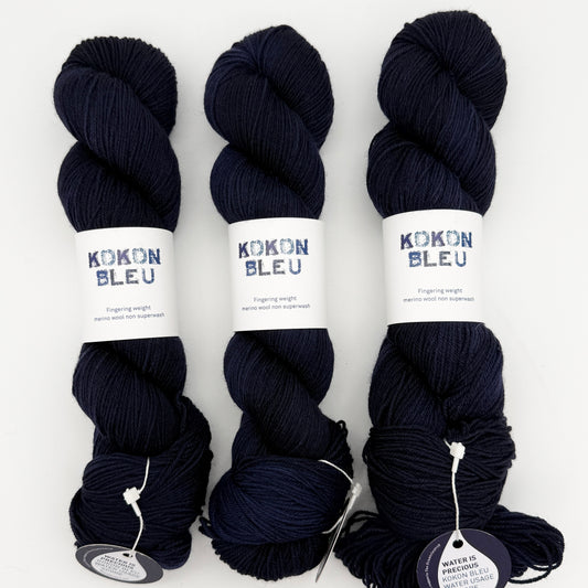 KOKON BLEU Organic Merino Non-Superwash Fingering Yarn