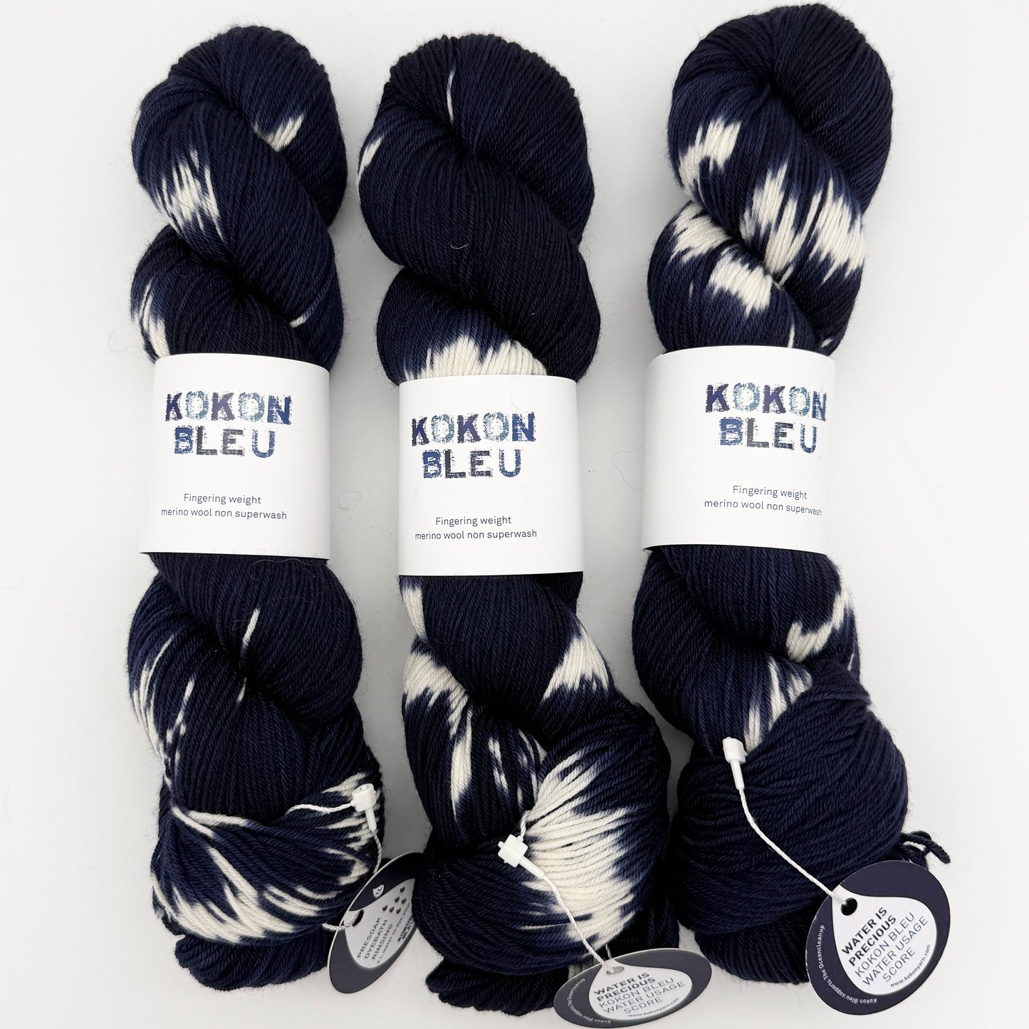 KOKON BLEU Organic Merino Non-Superwash Fingering Yarn