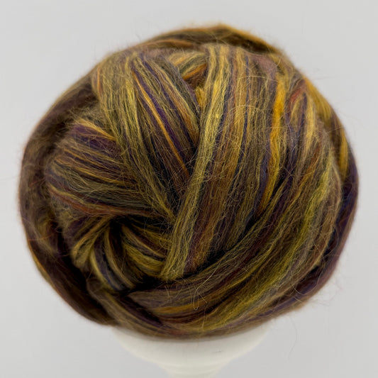 Fortitude Wool/Silk/Mohair Roving Blend - Age of Bronze