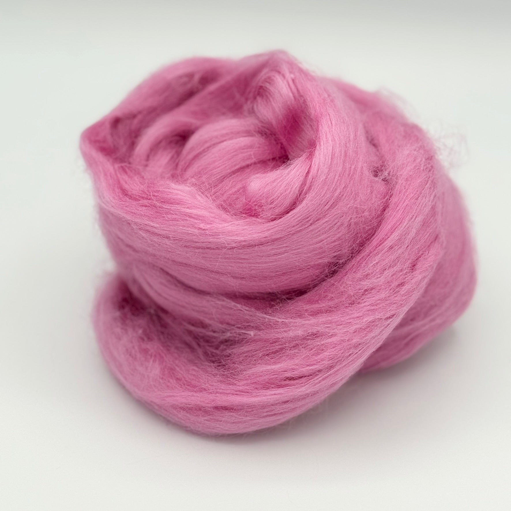 Pink Tussah Slik Roving