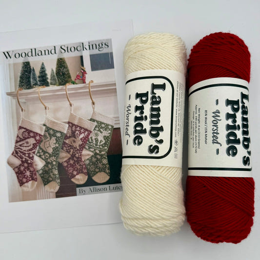 Woodland Christmas Stocking Kit - Makes 1 Stocking color Classic Christmas Red