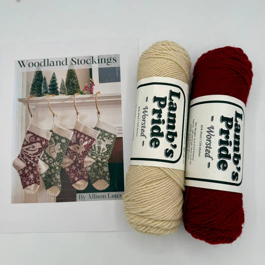 Woodland Christmas Stocking Kit - Makes 1 Stocking color Cozy Christmas Red