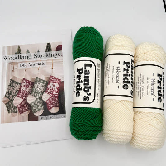 Woodland Christmas Stocking Kit: Big Animals - Makes 1 Stocking color Classic Christmas Green