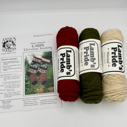 Cabin Christmas Stocking Kit- Makes 1 Stocking
