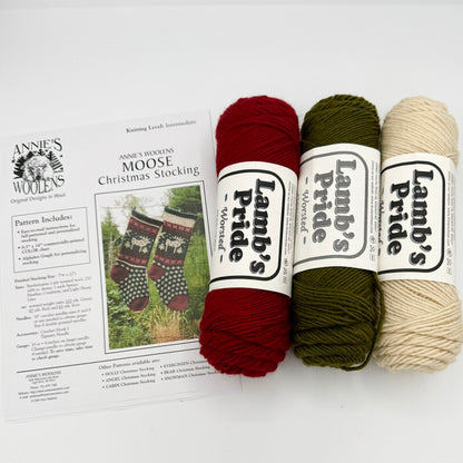 Moose Christmas Stocking Kit- Makes 1 Stocking