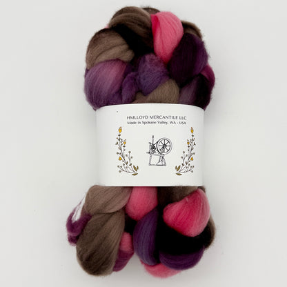 HMLLOYD MERCANTILE LLC Spokane Themed Hand Dyed Roving Fiber Braids