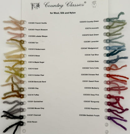 Country Classics Dyes (easy to use for animal fibers and nylon)