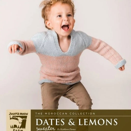 Juniper Moon Dates & Lemons sweater on child