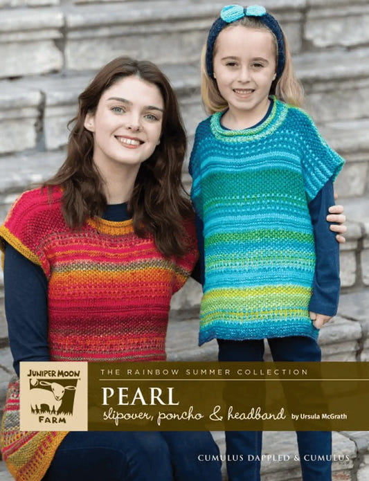 Juniper Moon Pearl slipover, poncho & headband on models