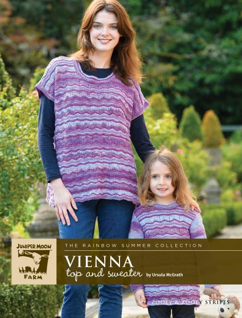 Juniper Moon Vienna top & sweater, woman & child in matching outfits.