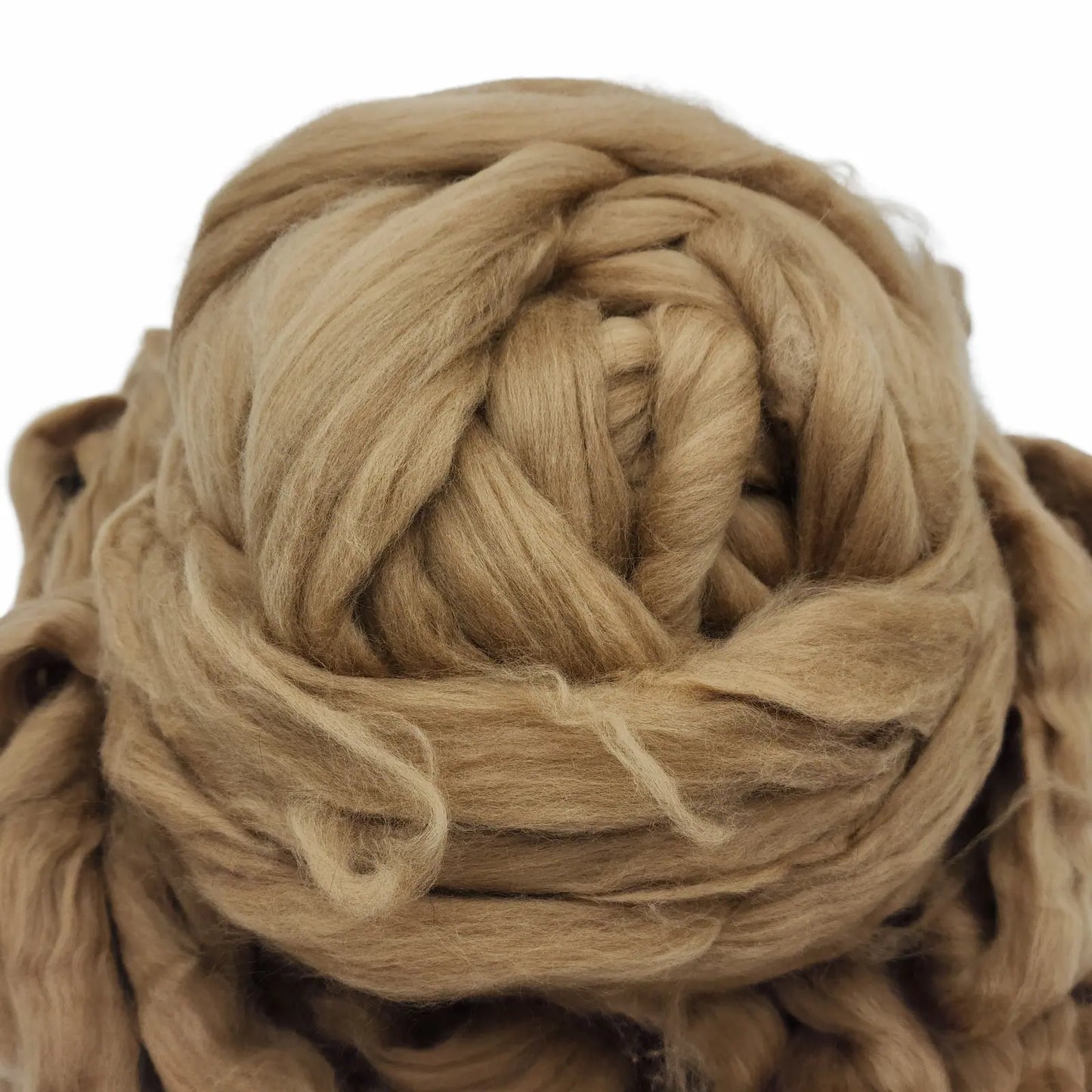 Superfine Natural Undyed Yak Top - Light Brown