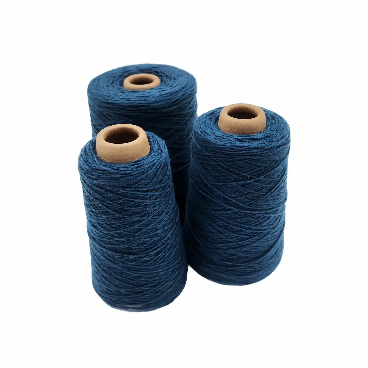 8/4 Cotton Weaving Yarn - Marine Blue | Unmercerized Cones by Lofty Fiber
