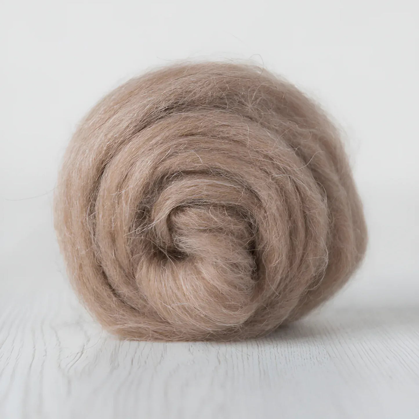 Superfine Natural Undyed Alpaca Top - Mixed Light Brown
