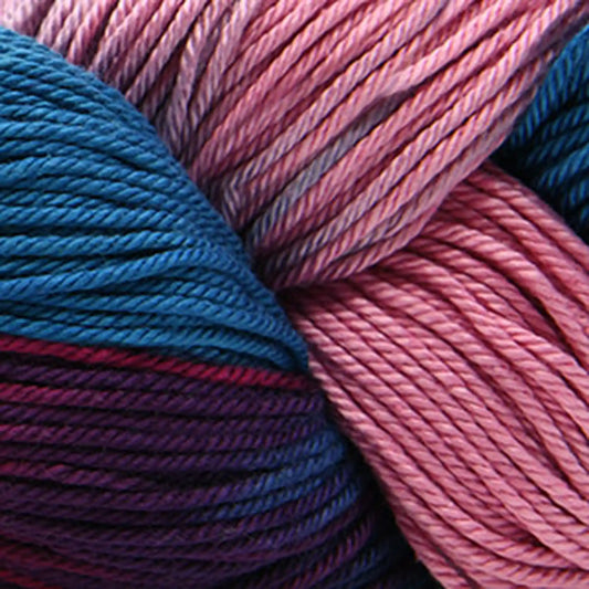 Cascade Noble Cotton Hand Dyed Light DK Yarn color 503 Miami