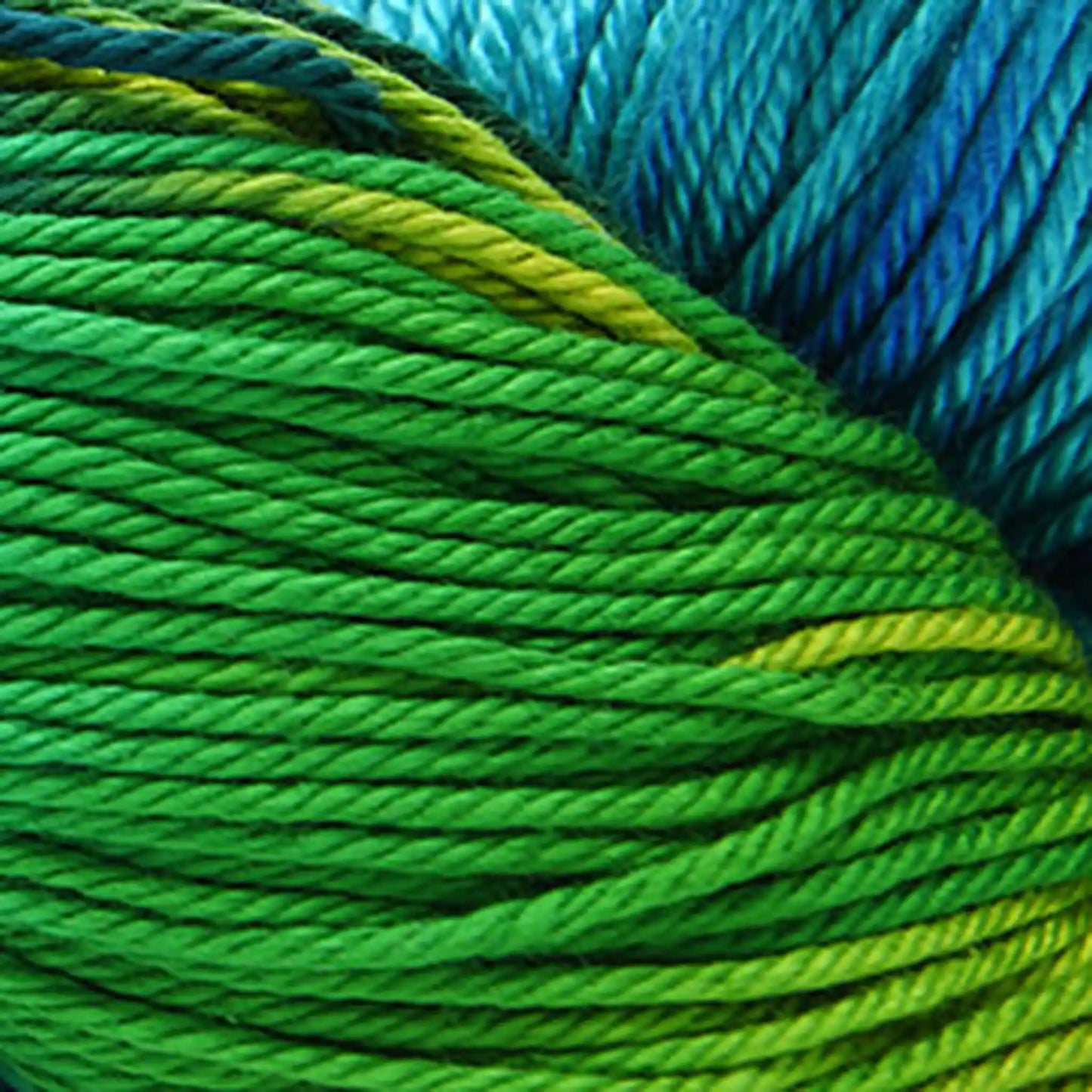 Cascade Noble Cotton Hand Dyed Light DK Yarn color 504 Tropical
