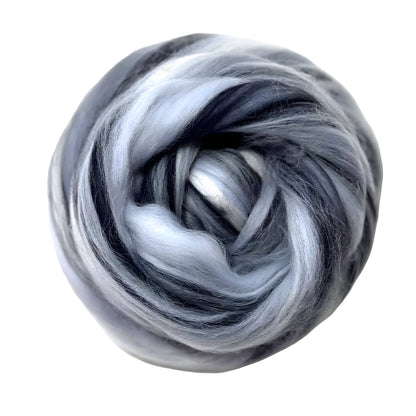 Multi Colored Merino Wool Top Northern Lights - Tempest