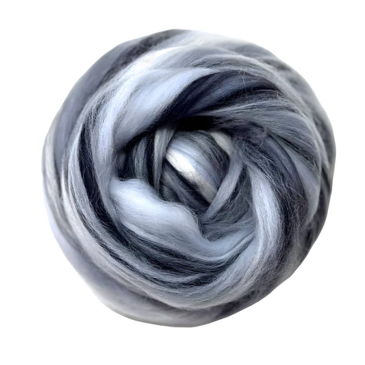 Multi Colored Merino Wool Top Northern Lights - Tempest