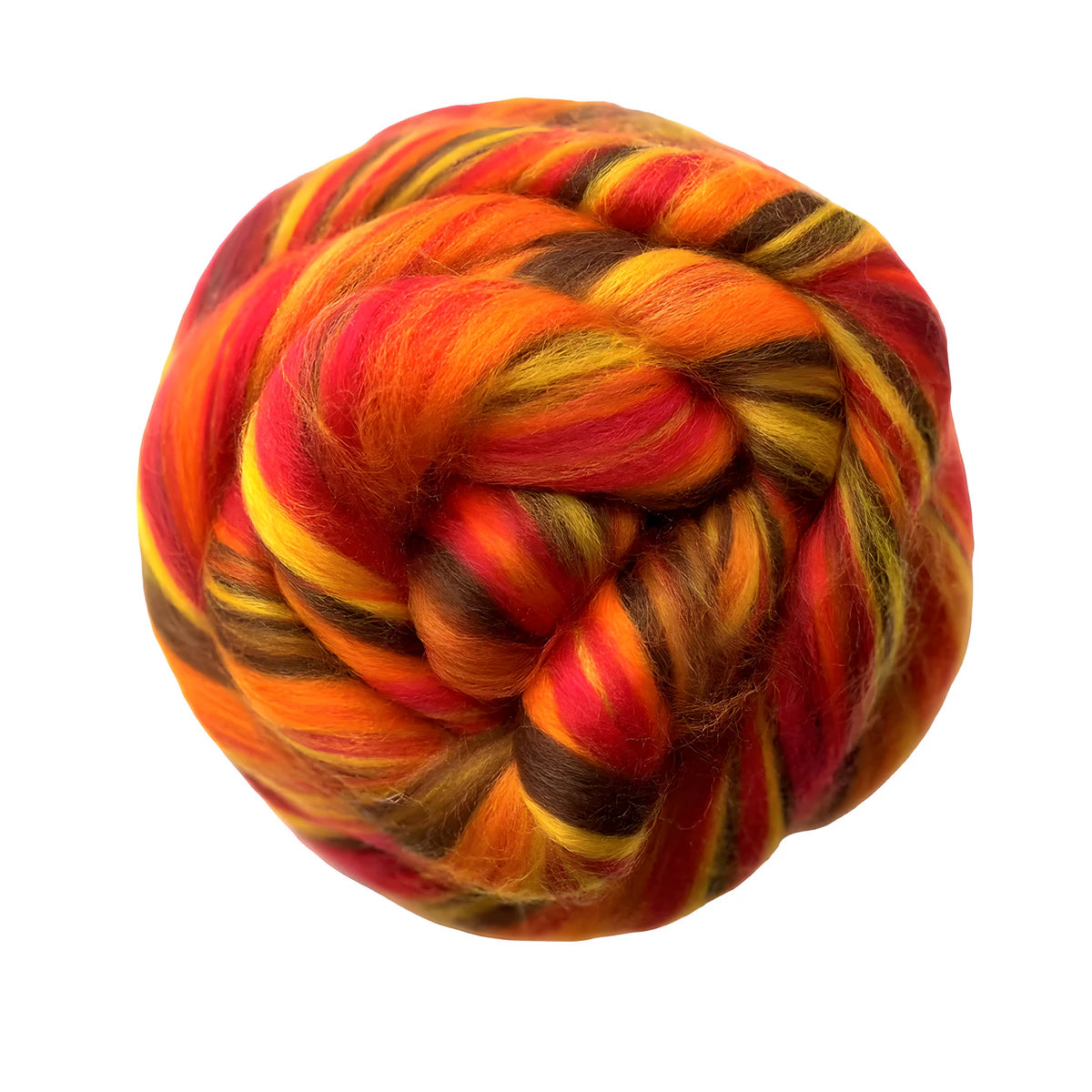 Multi Colored Merino Wool Top Northern Lights - Blaze