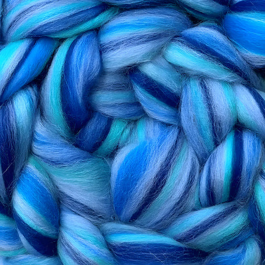 Multi Colored Merino Wool Top Northern Lights - Tranquil