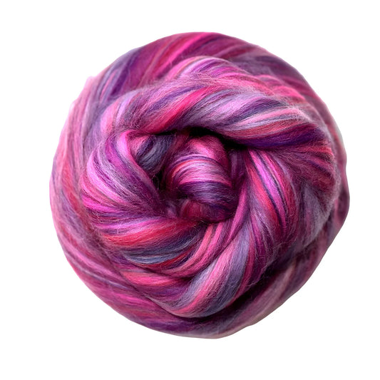 Multi Colored Merino Wool Top Northern Lights - Whisper