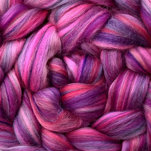 Multi Colored Merino Wool Top Northern Lights - Whisper