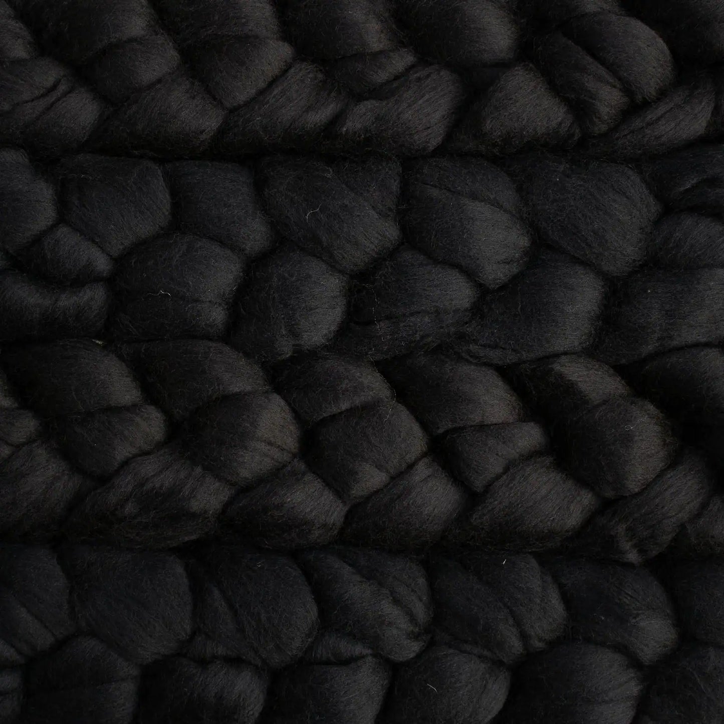 Black 195 - Malabrigo Nube Roving Fiber Braid