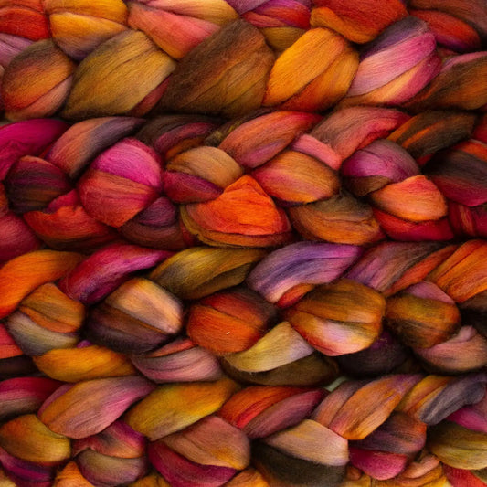 Zinnias 658 - Malabrigo Nube Roving Fiber Braid