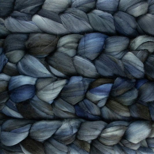 Cirrus Grey 845 - Malabrigo Nube Roving Fiber Braid