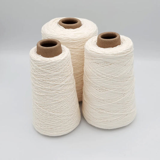 8/4 Cotton Weaving Yarn - Natural | 4oz, 8oz, or 16oz Cones by Lofty Fiber