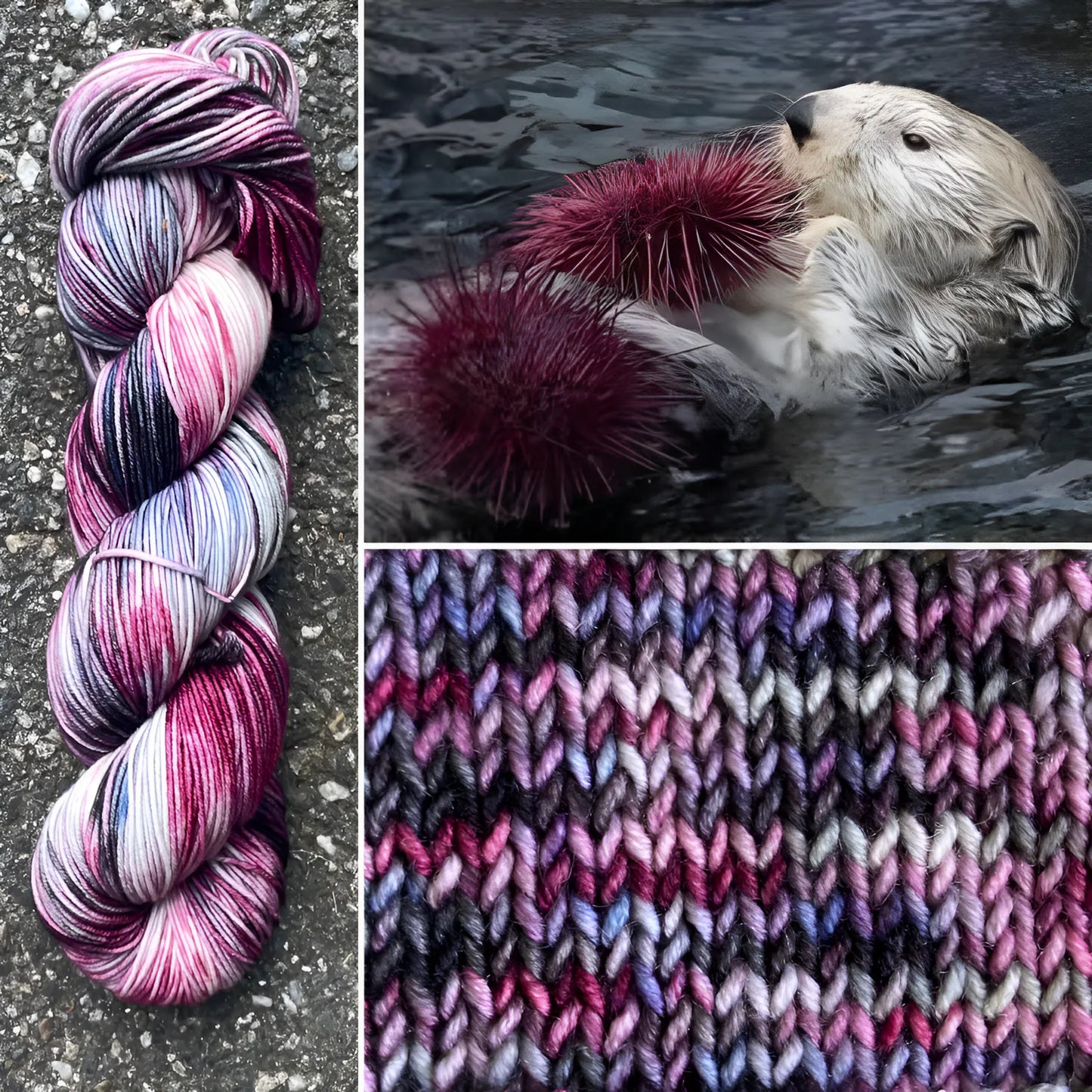 Otter With Sea Urchin - Merino/Nylon Alder Fingering Yarn - Round Mountain Fibers