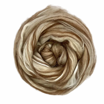 Toffee Mix - Merino/Alpaca/Camel/Silk Top Fiber