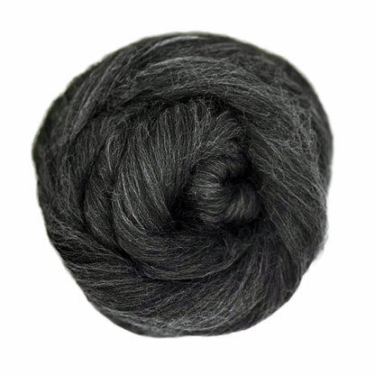 Natural Dark Grey Merino Wool Top