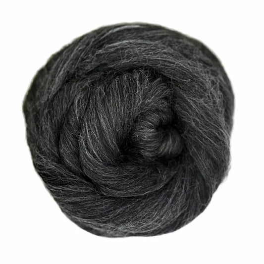 Natural Dark Grey Merino Wool Top