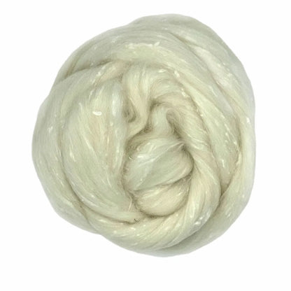 Cloud Wool & Viscose Tweed Roving Fiber Blend