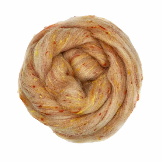 Spark Wool & Viscose Tweed Roving Fiber Blend