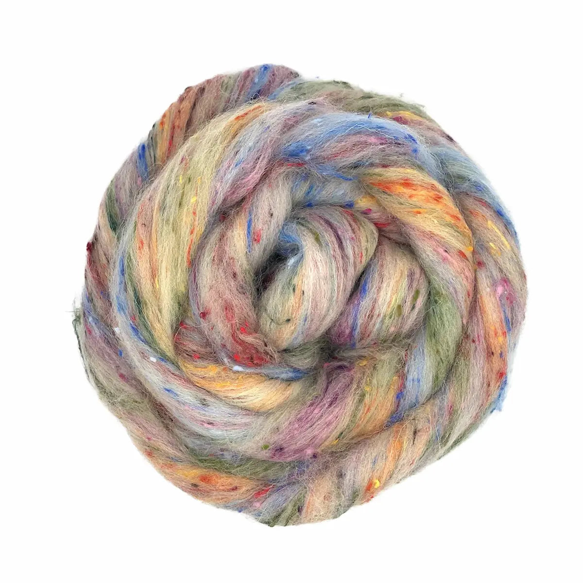 Colorful Wool & Viscose Tweed Fiber Blend - Feel The Rainbow | Paradise Fibers