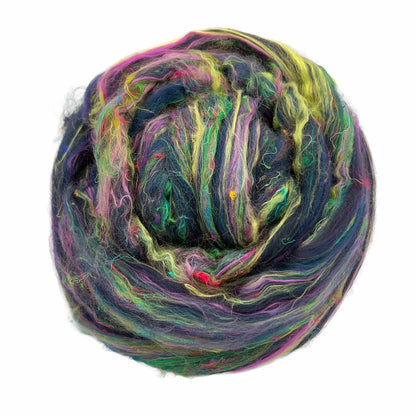 Aurora Borealis Fiber Blend - Merino, Mulberry Silk & Sari Silk | Paradise Fibers