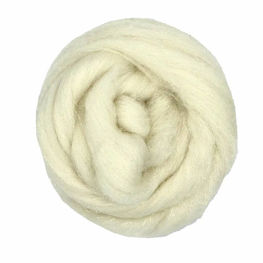 Glitter White/Icicle Fiber Blend - Merino & Stellina | Paradise Fibers