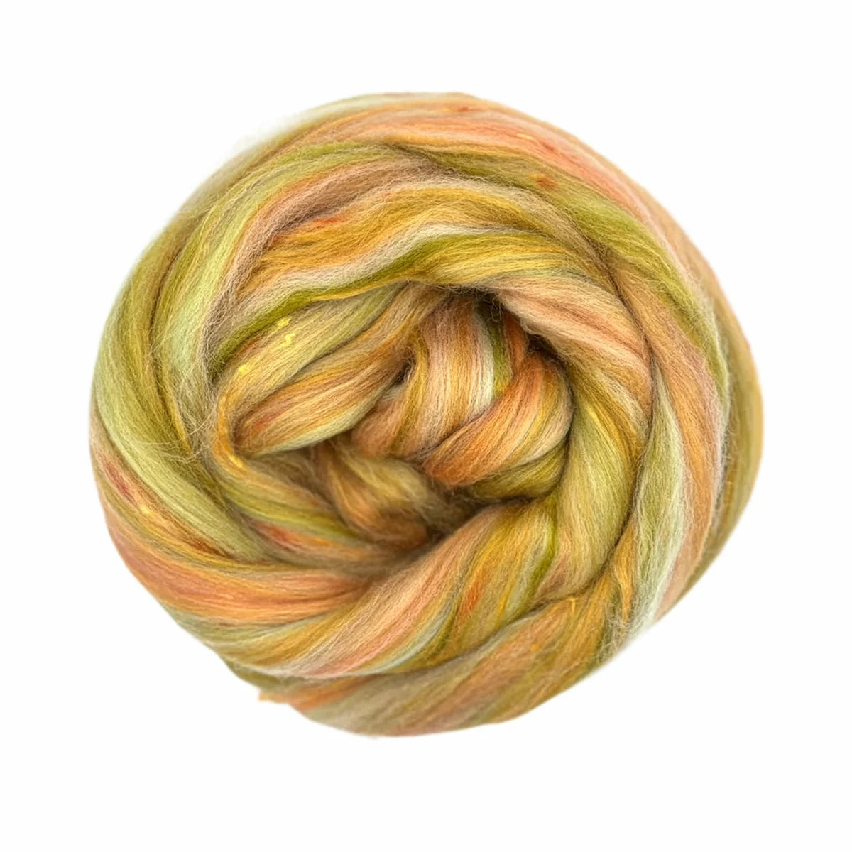 Peach Cobbler Merino, Bamboo, Eri Silk, & Nepp Roving Blend |Paradise Fibers