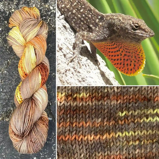 Brown Anole - Merino/Nylon Alder Fingering Yarn